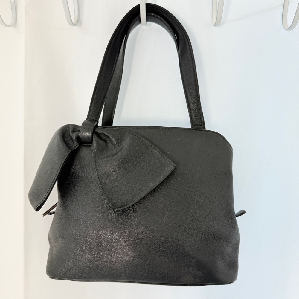 VINTAGE Y2K FURLA leather bow HANDBAG
